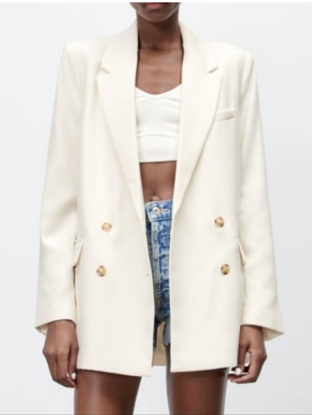 Zara Straight Cut Oversized Blazer NWT Size XS - Picture 4 of 17